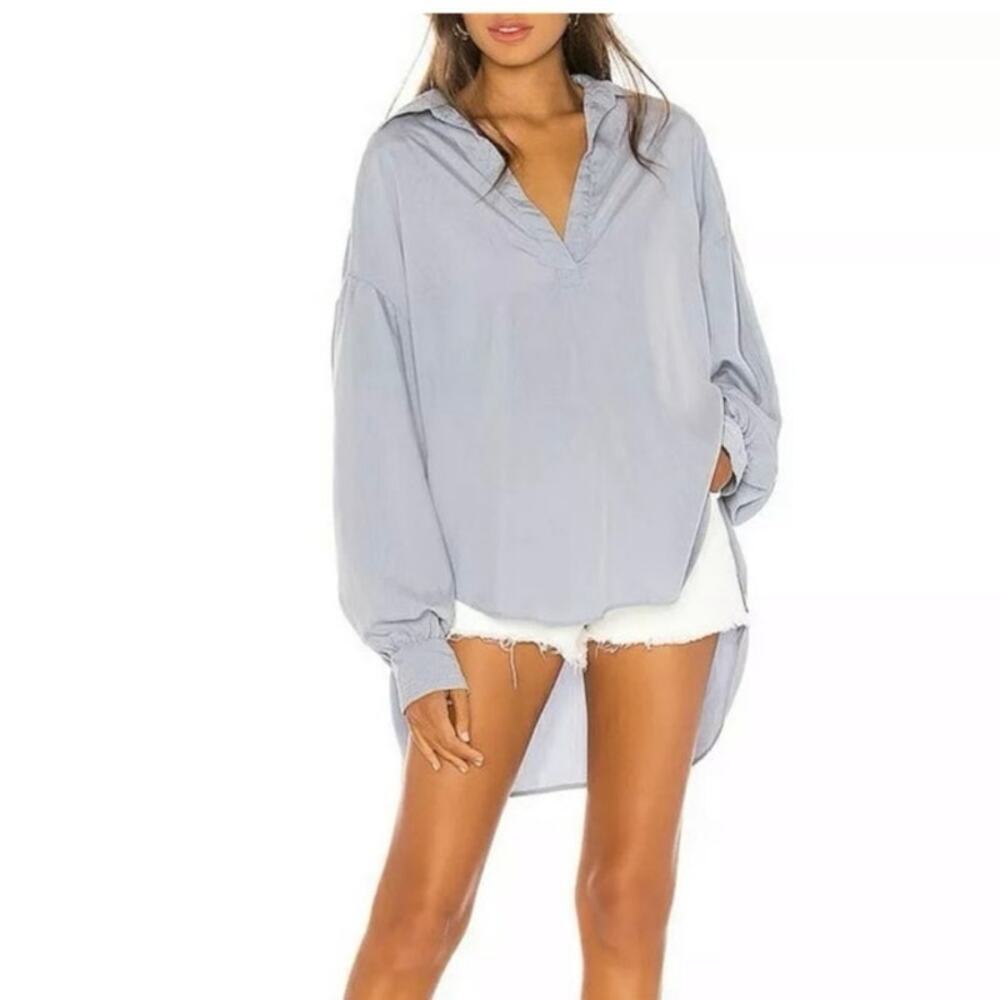 We the Free by Free People Love Until Tomorrow oversized top dusty blue size M